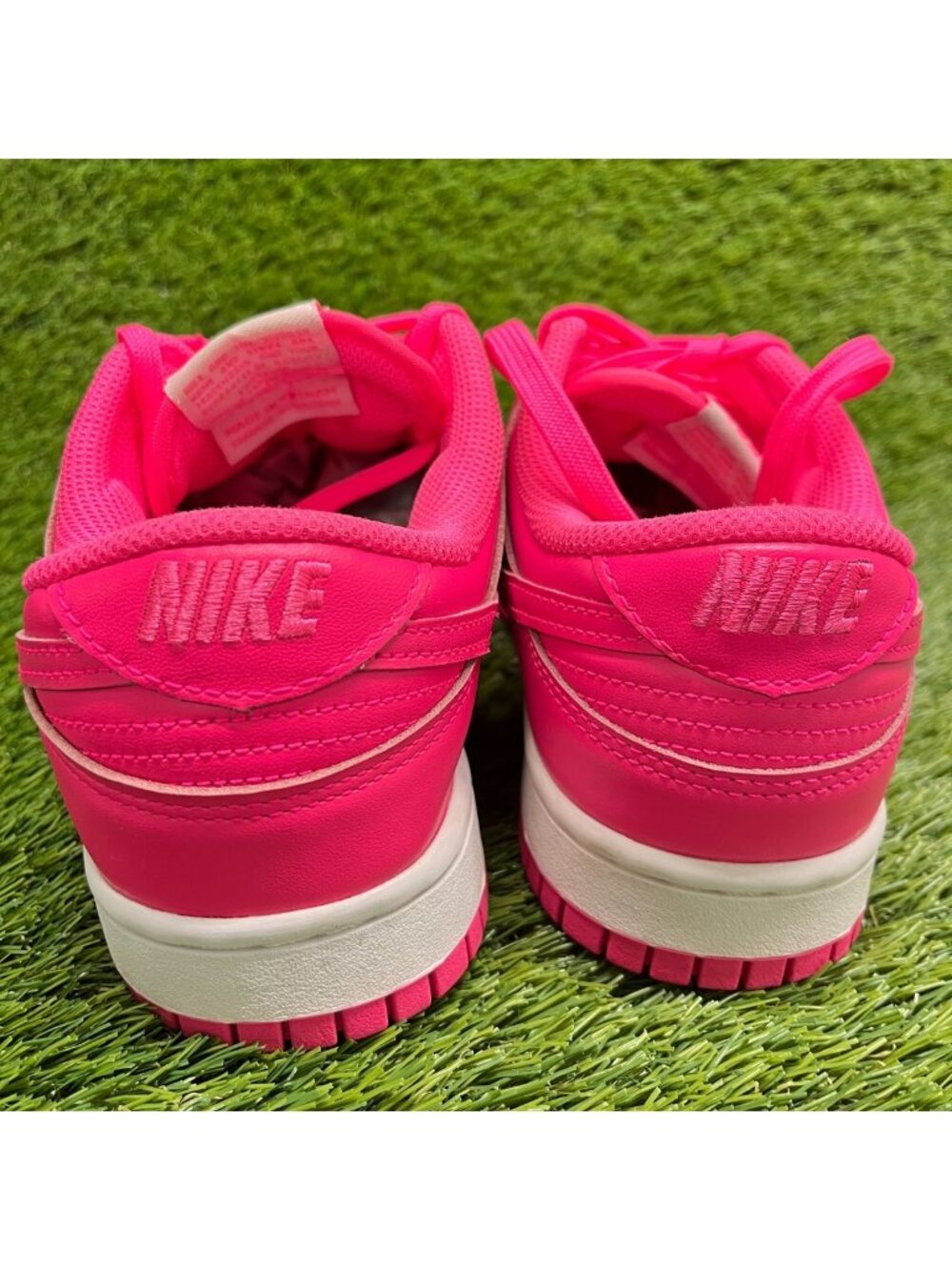 Nike Dunk Low Womens Size 8.5 Pink White Athletic Walking Leather Shoes Sneakers - Picture 6 of 10